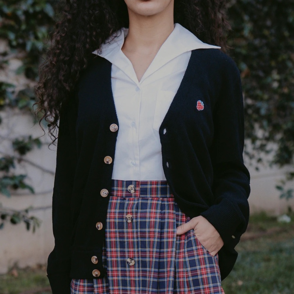 Tuesday of California Strawberry Tennis Cardigan, XXS
